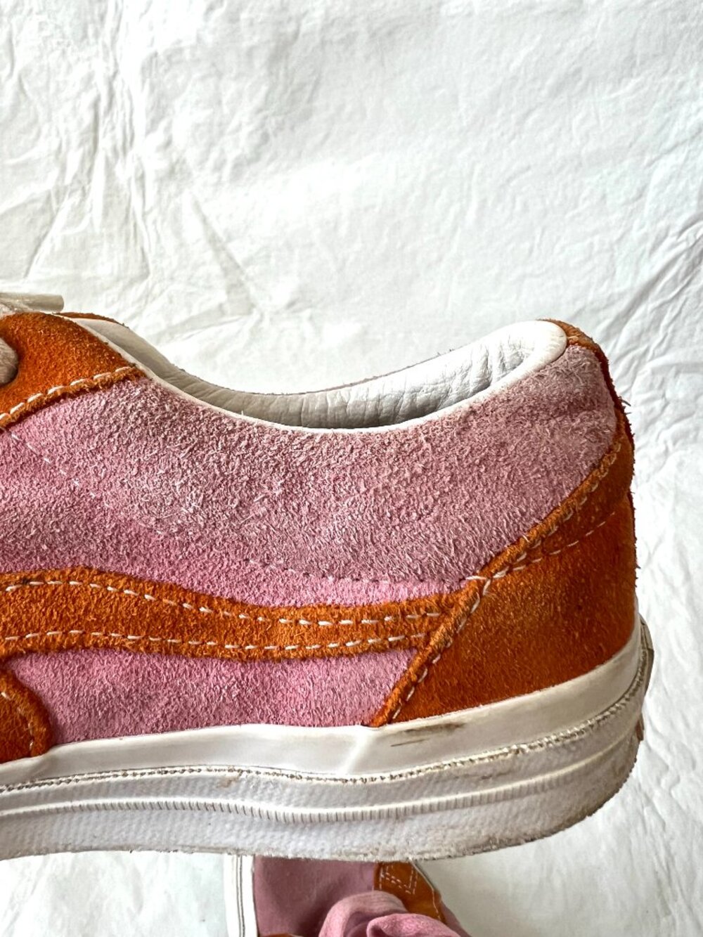 Converse Golf le Fleur sneakers low top shoes Pink Orange suede womens 7.5 - Picture 13 of 15